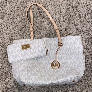 Like New- Michael Kors Logo Bag AND Wallet